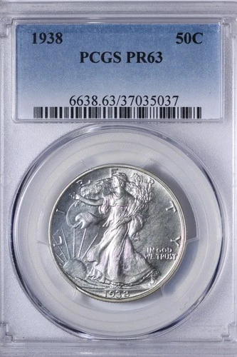 Photo of a 1938-P Walking Liberty Half Dollar from an eBay listing that sold on Jul 22, 2026