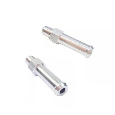 2PCS 1/16'' NPT Radiator Aluminum Overflow Nipple Barb Hose Fitting for