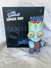 KIDROBOT X THE SIMPSONS ZOMBIE BART VINYL FIGURE Near Mint W/Box 🔥 6”