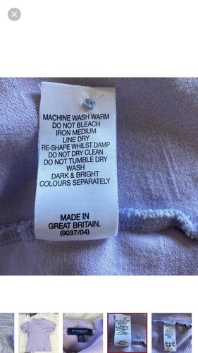 Burberry Vintage Short Sleeve Polo Shirt Lavender Little Girl Size XS - Picture 7 of 8