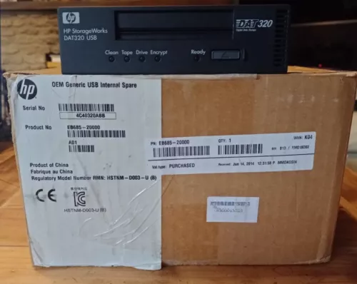 HP DDS6 StorageWorks DAT320 EB685-20000 Internal UBS HH Drive Inc.VAT