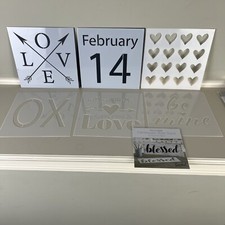 6 PCS Valentine Heart Essential Stencils Stencils 5 Inch Reusable Decor DIY