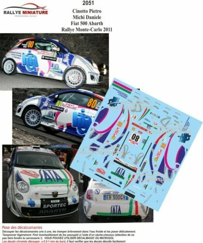 Modellini statici di auto da corsa Rally scala 1:43 per Abarth