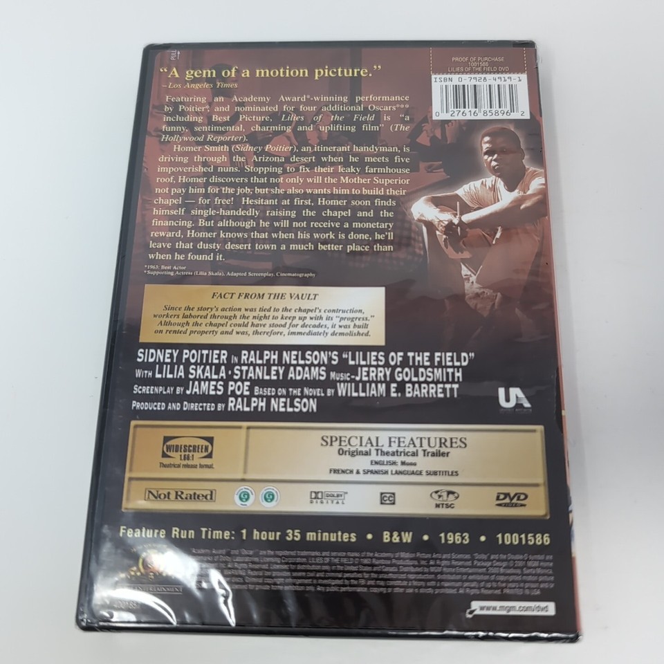 Lilies Of The Field 1963 DVD Sidney Poitier NEW FACTORY SEALED