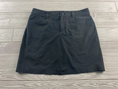 Eddie Bauer Women's Size Skort Skirt Short Black Stretch Pockets