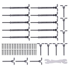 Stainless Steel Hardware Deck Cable Railing Kit Fits For 1/8"Wire Rope Wood Post