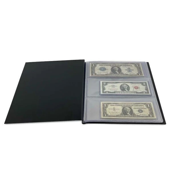 BCW Currency Collection Album Portfolio 10 Clear Pages Hold Modern