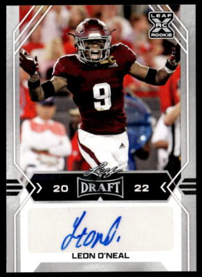 2022 Leaf Draft #BA-LO1 Leon O'Neal Autographs Texas A&M Aggies