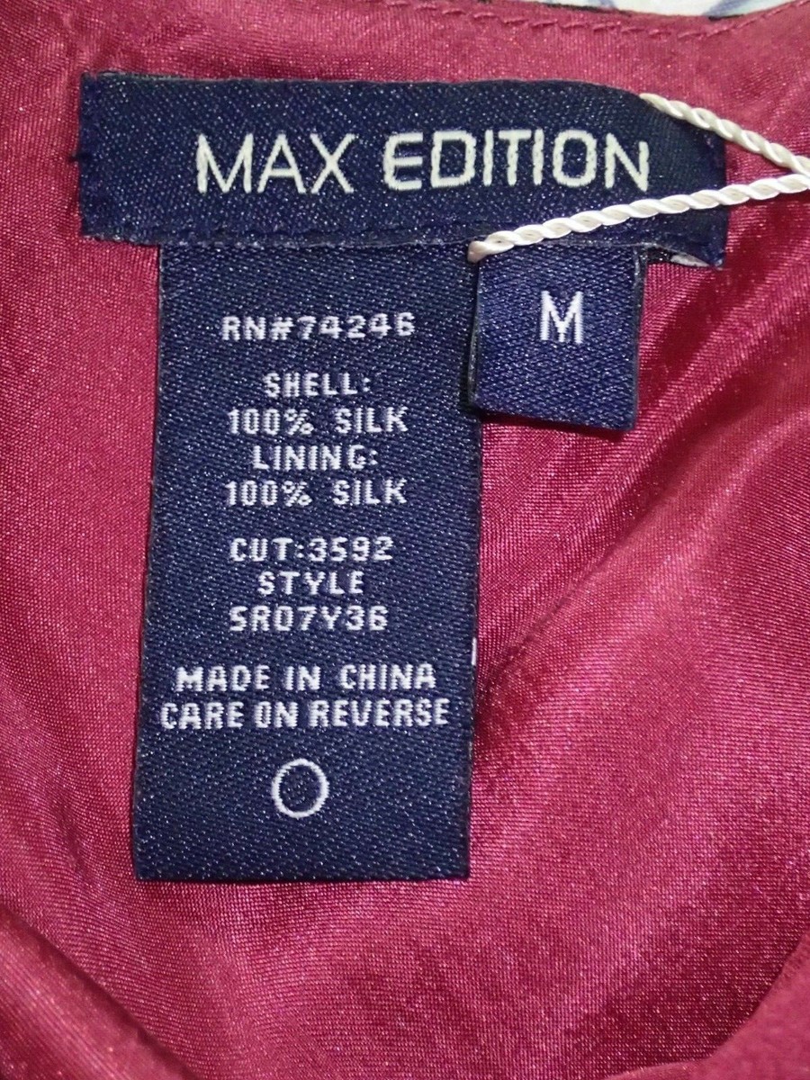 NWT Max Edition Special Edition Silk Sleeveless Burgundy High Heel Top size  M | eBay