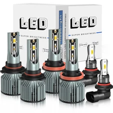 For Dodge RAM 1500 2500 3500 4500 2013 2014 2015 LED Headlight & Fog Light Bulbs