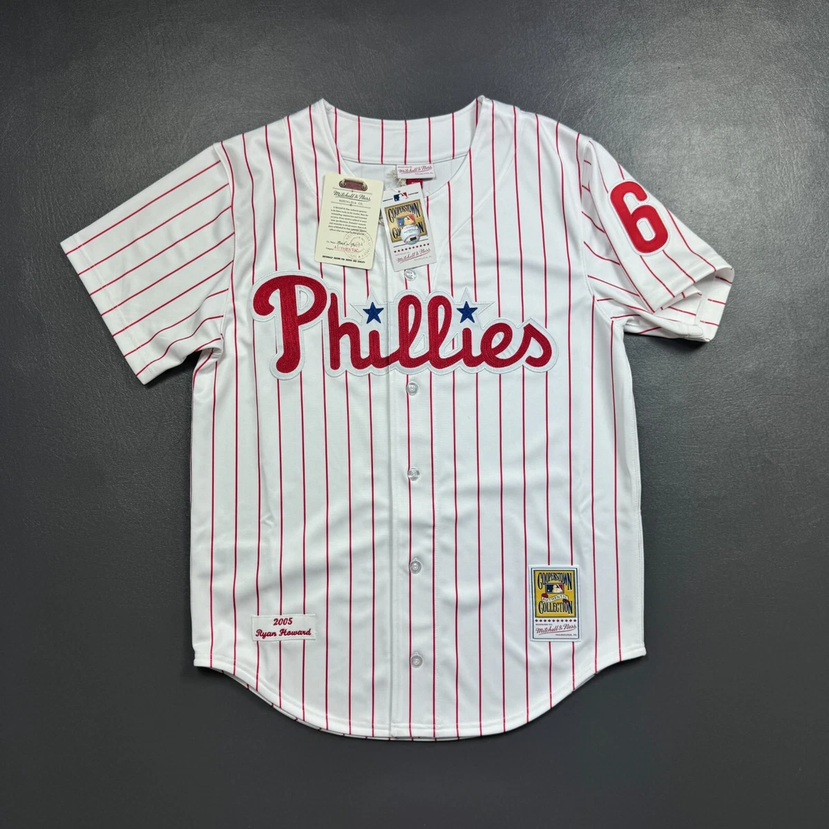 Maillot Throwback Mitchell & Ness Tim McCarver 1976 Philadelphia Phillies - 2XL Blanc