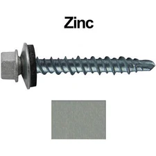 10 x 1" Mini-Driller Metal to Wood Colored Metal Roofing Screws - 250 Count Bag