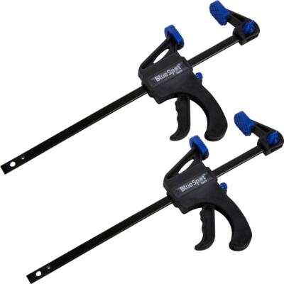 BlueSpot 2-teiliges Quick Grip Speed Light Duty Schraubstockstange 150 mm Schnellspanner-Set 6 Zoll