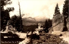 Pikes Peak fromTop of Mt. Manitou Colorado RPPC
