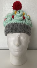 Youth Christmas Tree Holiday Spirit Winter Hand Knitted Hat