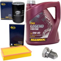 MotoröL Filter Set 0W40 4 Liter + ÖLablassschraube FüR Vw Multivan Transporter V