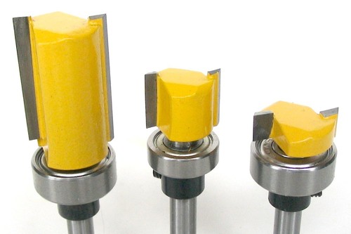 3pc 1/4" SH Top Bearing Trim Pattern Router Bit Set S - Picture 8 of 11