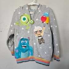 Disney Pixar Boys 6 Gray Up Toy Story Monsters Cartoon Character Jacket Girls