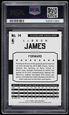 2015 Panini Hoops LeBron James Chalk Toss 14 PSA 10 GEM MINT 