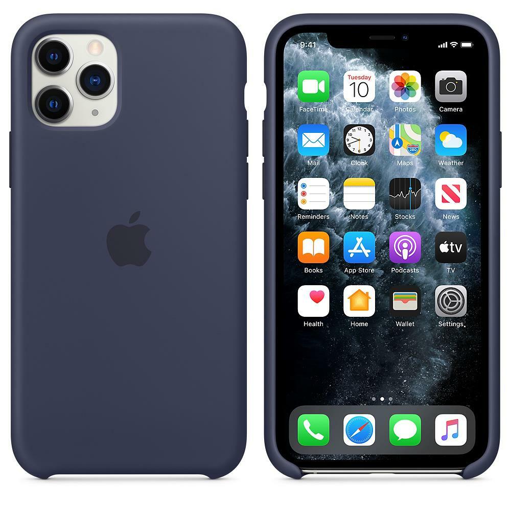 Genuine Apple iPhone 11 Pro Silicone Case Cover Midnight Blue