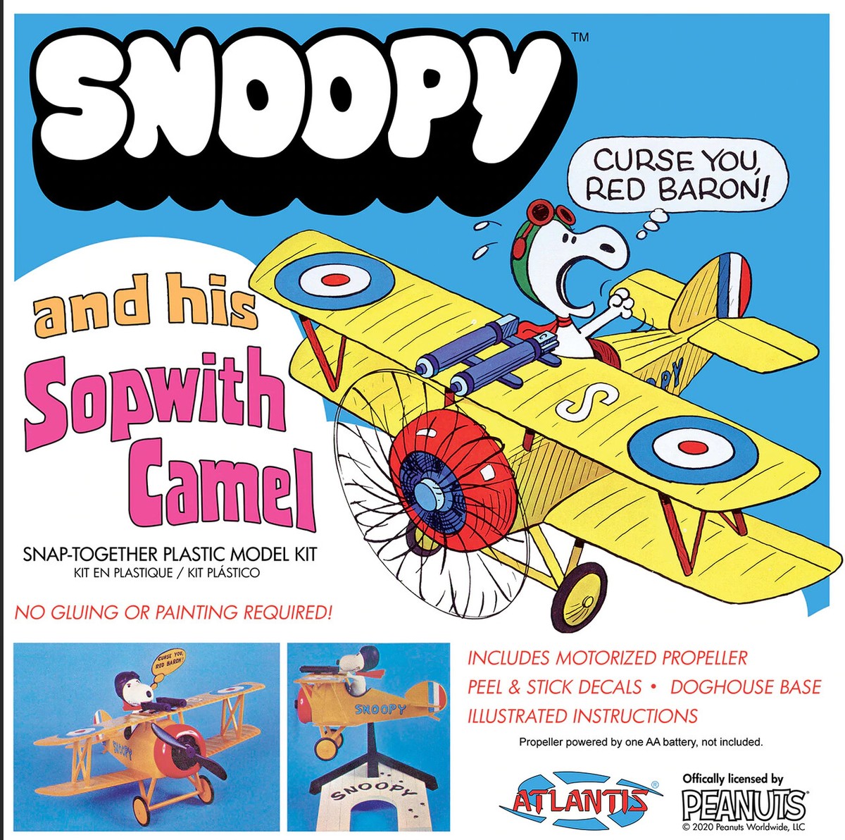 Atlantis 6779 Snoopy and His Sopwith Camel Model Snap Kit