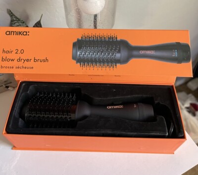 Amika Black Hair Styling Brush hair blow dry brush 2.0: 2-in-1 hair styling tool | amika main image 3