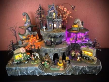 SPOOKY HOLLOW DISPLAY PLATFORM FOR DEPT 56 HALLOWEEN & LEMAX VILLAGES, FREE SHIP