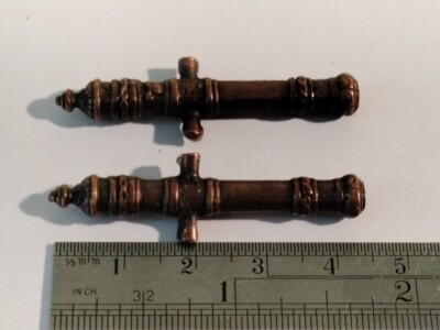 Wood Ship Model Fittings Parts two  45mm  Bronze Metal Cannon barrels