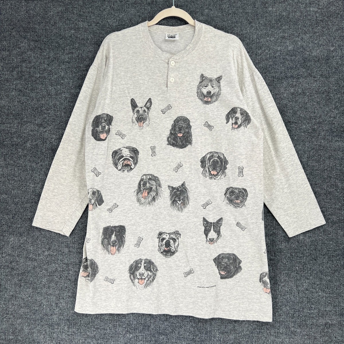 トップス 90s henryneck long t-shirt dog fullprint 90s henryneck long t-shirt dog fullprint