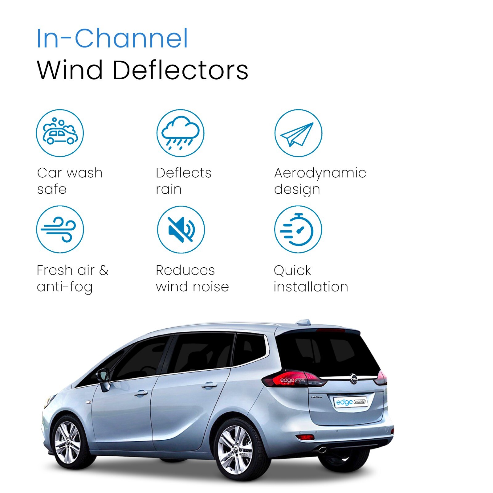 Vauxhall Zafira Tourer C MK3 20122019 5 Door MPV Wind Deflectors 4pc