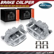 Pair Front Side Brake Calipers w/ Bracket for Acura MDX 2007-2013 ZDX 2010-2013
