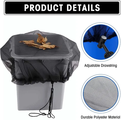 Abdeckung für Regentonnen Netz rund60-150cmDeckel Schutz Wasserfass gegen Mücken - Bild 2 von 22