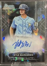 2022 Bowman Sterling Kyle Manzardo RC Auto 2/10 Tampa Bay Rays