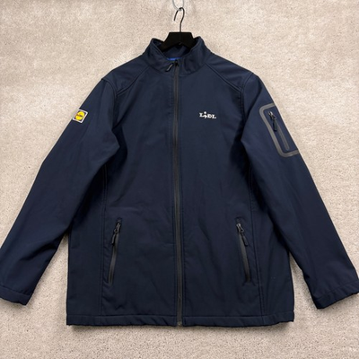 #ad #ad Lidl Softshell Jacket Adult Size Large Blue Long Sleeve Full Zip Pockets $39.90
