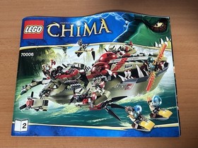 LEGO Legends of Chima Cragger's Command Ship Set 70006 Box & Instruction Manuals