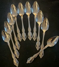 10 Oneida Community Stainless BRAHMS Grapefruit Spoons