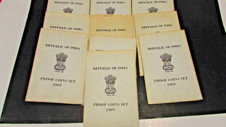 (10)Set 1969 Repubblica dell'India 9 Monete Proof Set Bombay Mint