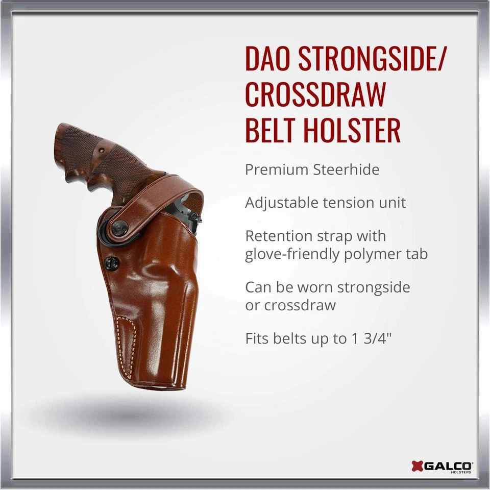 Galco Dual Action Outdoorsman Holster for Taurus Judge 3", Right Hand, Tan - Image 3 of 4