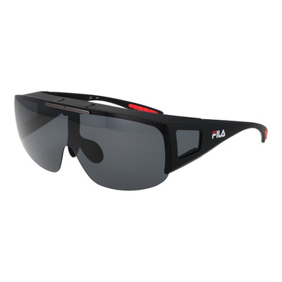 Fila SFI126 U28P Designer Sonnenbrille Herren Schwarz Shield Polarisiert 99mm
