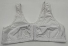 ABC bra Style 110 Size M- A/B White Mastectomy Bra By ABC Hook And Eye Closure