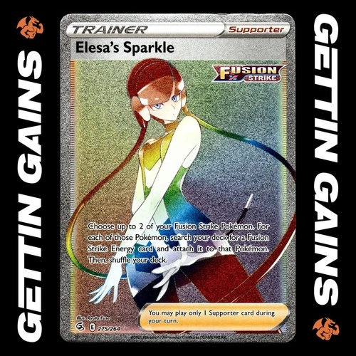 Elesa's Sparkle - 275/264 - Secret Rare - Fusion Strike - Pokemon Card - LP