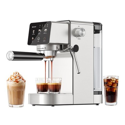 Siebträgermaschine 20 Bar Espressomaschine mit Milchaufschäumer, 3 Temperaturen