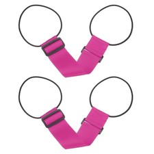 Luggage Straps Bag Bungee, 2 Pcs Suitcase Straps Adjustable Belt, Rose Red