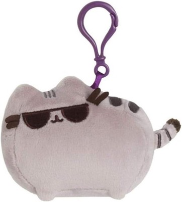 Pusheen GUND w/ Sunglasses Cat Plush Stuffed Animal Backpack Clip, Gray 4048887
