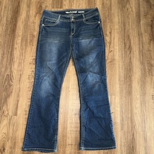 WallFlower Jeans Luscious Curvy Fit Bootcut Flap Pockets Thick Stitch Womens 15