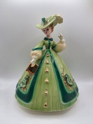 JOSEF ORIGINALS ''  AMANDA '' Antebellum Lady w GREEN DRESS,  SUPER RARE  7 1/4''