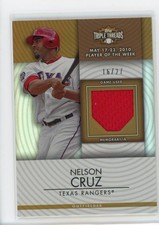 2012 Topps Triple Threads #TTUR-93 Nelson Cruz Unity Relics Sepia #/27 D8
