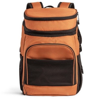 15 qt 20-Can Soft-Sided Cooler Backpack, Brown