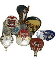 VTG Enamel Lapel Pin Lot Hot Air Balloon Miller Post MI Oldsmobile Vintage USA!!