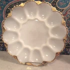 Vintage 10inch Milk Glass Deviled Egg Dish